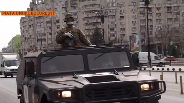 Armata Română a ieșit în patrulare pe străzile din București