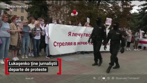 Lukaşenko ține jurnaliștii departe de proteste