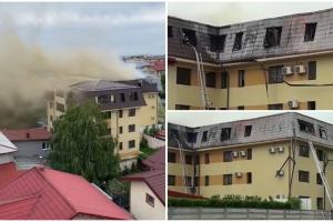 Incendiu la mansarda unui bloc din Popești-Leordeni, Ilfov