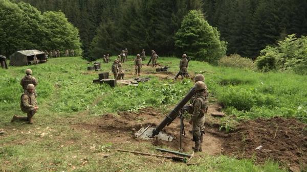 Testul artileriştilor montani, trageri cu muniţie de război, în munţii Grohotiş