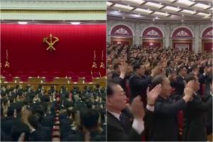 VIDEO. Kim Jong-Un, aplaudat minute în șir. Dictatorul nord-coreean a cerut pregătire pentru ”confruntare și dialog” cu SUA