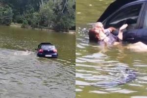 O şoferiţă băută din Iaşi a aterizat cu maşina în Lacul Ciric. Femeia a fost salvată în ultimul moment de un poliţist. „A vrut să se sinucidă”