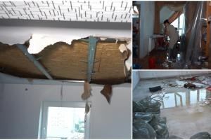 Disperare pentru 12 familii din Suceava, după ce vijelia a smuls acoperişul blocului: "Am de plătit 30 de ani la apartamentul ăsta"