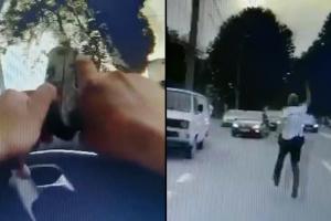"Oprește că trag!" Momentul în care șoferul beat și drogat cu cocaină și barbiturice a fost prins de polițiști, în Constanța