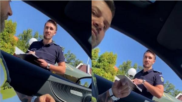 Dialog incredibil între un şofer şi poliţist: "Mi-ați dat amendă că nu v-a plăcut fața". Motivele pentru care a fost sancţionat cu 5.000 de lei - VIDEO