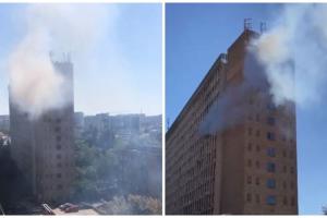 Incendiu în centrul Bucureştiului. Clădirea ANCPI a fost cuprinsă de flăcări