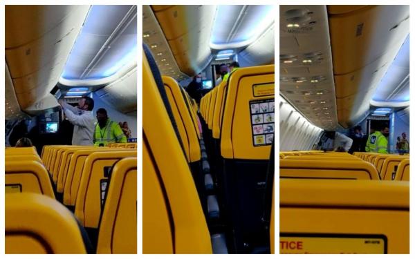 Un bărbat fără mască de protecție a fost dat jos din avion, la Cluj. Pasagerii au aplaudat intervenția polițiștilor