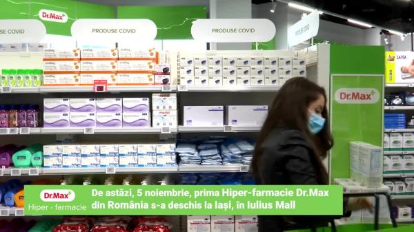 (P) De astazi, 5 NOIEMBRIE, prima Hiper-farmacie Dr.Max din România s-a deschis la Iași, în Iulius Mall
