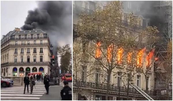 Incendiu de proporţii în apropierea Operei din Paris. Focul a izbucnit într-o clădire de birouri: "Este îngrozitor"