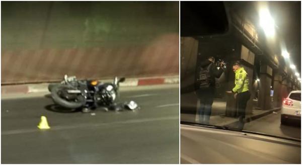 Motociclist mort pe loc, în Pasajul Unirii. Tânărul s-a înfipt cu o Honda CBF 600 într-un stâlp din beton