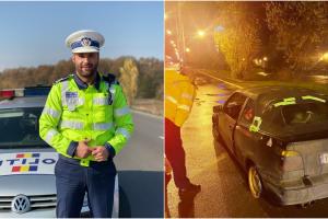 Un poliţist din Mamaia, aflat în timpul liber, a oprit în trafic un şofer care conducea beat o maşină fără cauciucuri