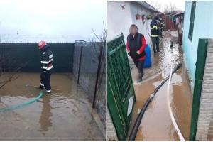 Inundații în Vâlcea, Mehedinți și Prahova, în urma ploilor abundente. Pompierii militari au intervenit în mai multe gospodării