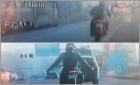 Motociclist surprins conducând cu 178 km/h şi fără să ţină mâinile pe ghidon, prins de poliţişti după o urmărire în trafic