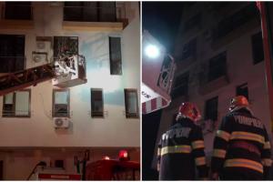 Zeci de pompieri s-au luptat cu flăcările într-un bloc din Constanţa. Câţiva locatari au fost scoşi pe fereastră