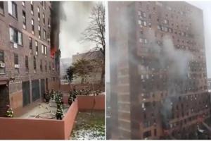 Incendiu puternic într-un bloc din New York: Cel puţin 19 oameni au murit, printre care nouă copii