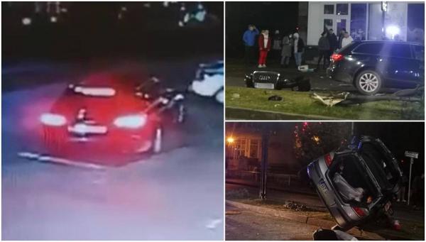 Impact devastator, filmat de camere. Două tinere au fost băgate în spital de un șofer neatent, după un accident teribil în Botoșani