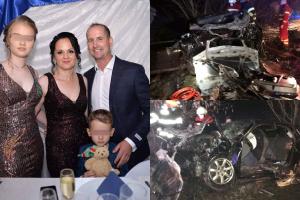 O familie întreagă spulberată de un şofer de 18 ani cu BMW cu volan pe partea dreaptă. Doar copiii, de 7 şi 15 ani, au scăpat cu viaţă din impact, dar sunt în stare gravă