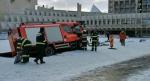 O autospecială de pompieri a căzut în noua fântână arteziană din centrul orașului Satu Mare