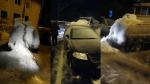 Maşina unui şofer din Sibiu s-a transformat într-un cub de gheaţă. O conductă s-a spart şi apa a ţâşnit pe autoturism