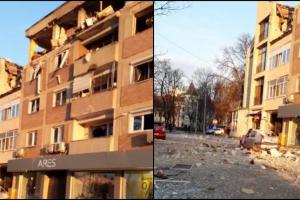 Explozie urmată de incendiu într-un bloc din Carei. Sunt 11 victime. A fost activat Planul Roşu de intervenție