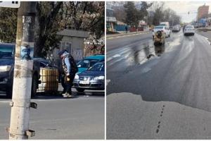 Amendă usturătoare pentru benzinăria din Tecuci care a vândut motorina în rezervorul de 1.000 de litri răsturnat pe şosea