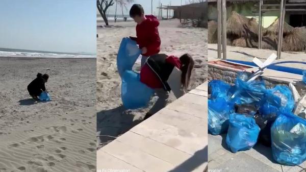 Gest superb al unor refugiaţi din Ucraina: au curăţat o plajă de gunoaie în semn de mulţumire pentru ajutorul pe care l-au primit