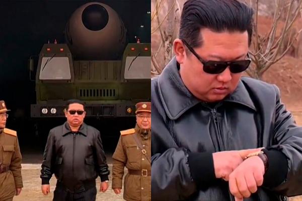 Kim Jong Un, ca în Top Gun, în geacă de piele şi cu ochelari de aviator la testarea celei mai puternice rachete din Coreea de Nord. VIDEO
