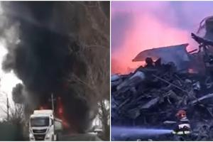 Garda de Mediu anunţă că nu s-au înregistrat valori periculoase privind poluarea, după incendiul violent de la Glina