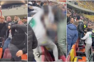 "Luciane, gata, băi! Opreşte-te!". Suporter snopit în bătaie de nepotul lui Becali, pe Arena Naţională, după meciul dintre FCSB şi Universitatea Craiova