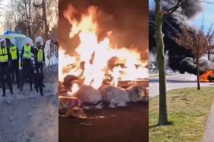 Europa, răvăşită de manifestaţii extremiste. Scene înfiorătoare în câteva oraşe din Suedia şi Spania
