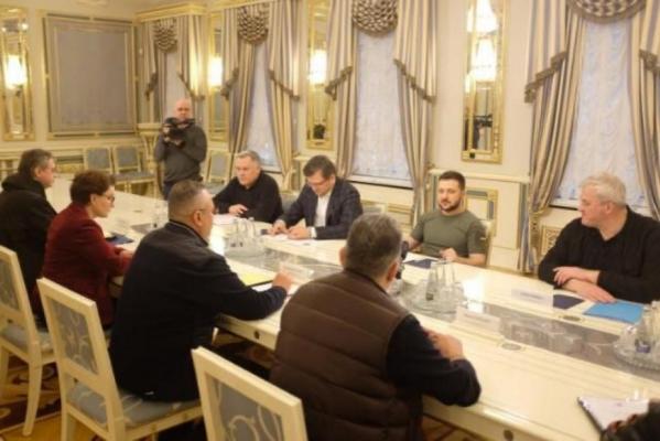Nicolae Ciucă și Marcel Ciolacu s-au întâlnit cu președintele Zelenski la Kiev