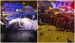 "E făcută praf". Trei maşini, implicate într-un grav accident în Bucureşti. Trei persoane au ajuns la spital