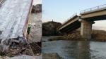 "Lucrări de mântuială!" O treime din podurile din România ar trebui închise. Un pod din Vrancea, aflat în reabilitare, s-a prăbuşit peste râul Putna