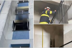 Două surori din Botoşani, surprinse de un incendiu în apartamentul lor. Fetiţa de 11 ani a fost cea care a dat alarma