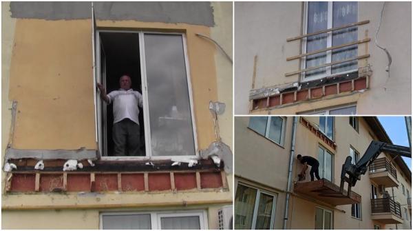 "Acum unde ieșim? De ce mi-a luat balconul?". Primăria demolează preventiv zeci de balcoane în Arad