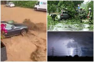 Vremea s-a dezlănţuit cu o forţă nimicitoare în vestul Europei: maşini luate de ape şi rafale puternice de vânt
