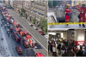 Incendiu la metrou, fum gros între stațiile Piața Romană și Victoriei. Toți călătorii au fost evacuați, circulația a fost reluată pe un singur fir