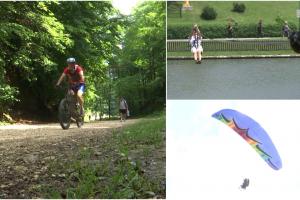 Trasee de aventură, plimbare cu bicicleta sau zbor cu parapanta. Vremea frumoasă i-a atras pe turişti la munte