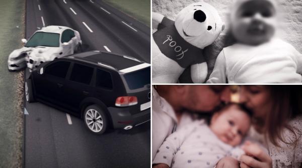 ANIMAȚIE GRAFICĂ: Cum s-a petrecut accidentul cumplit de la Căldăruşanca. Un bebeluș de 8 luni nu a avut nicio șansă