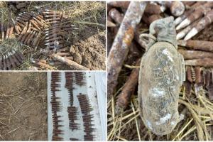 Peste 200 de gloanţe neexplodate şi o grenadă din al Doilea Război Mondial, găsite într-un cimitir din Constanţa