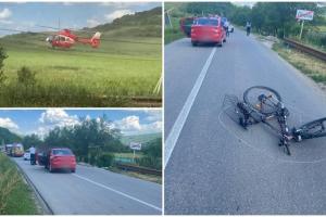 Adolescent de 14 ani pe bicicletă, lovit mortal de o maşină, în Cluj. A fost solicitat şi elicopterul SMURD, însă medicii nu l-au mai putut salva