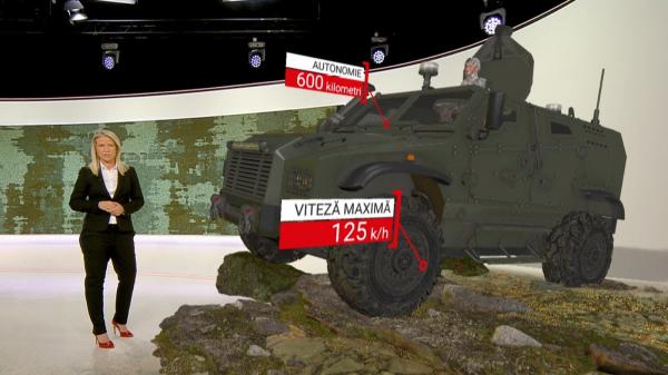 Cum arată Vehiculul de Luptă Autonom Hidramat (VLAH), primul blindat uşor produs în România