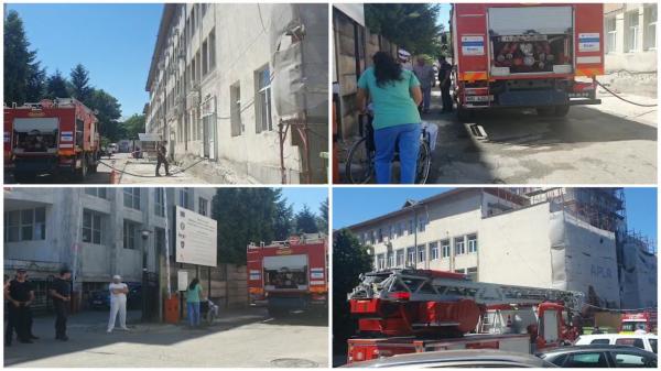 Incendiu la un spital din Târgu Jiu. Un lift a luat foc,  zeci de pacienţi şi angajaţi au fost evacuaţi