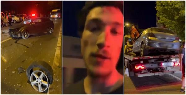 "Da ce, i s-o oprit acul?". Șoferul din Baia Mare care a făcut prăpăd cu mașina furată, apoi a intrat live pe Instagram, avea o alcoolemie uriașă