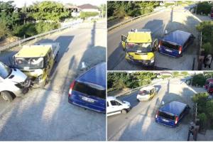 Impact frontal pe o şosea din Maramureş. Două camionete pline cu muncitori s-au ciocnit, după ce unul dintre şoferi a intrat pe contrasens