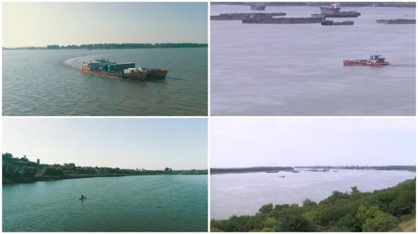 Transportul fluvial pe Dunăre, puternic afectat de secetă: "Vom face un cimitir mare de nave, de barje de convoaie"