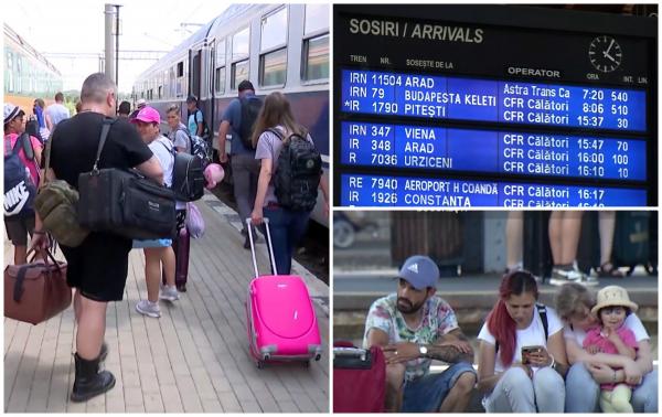 În cât timp faci în România 700 km cu trenul. Unii călători şi-au petrecut prima zi de vacanţă în vagoane