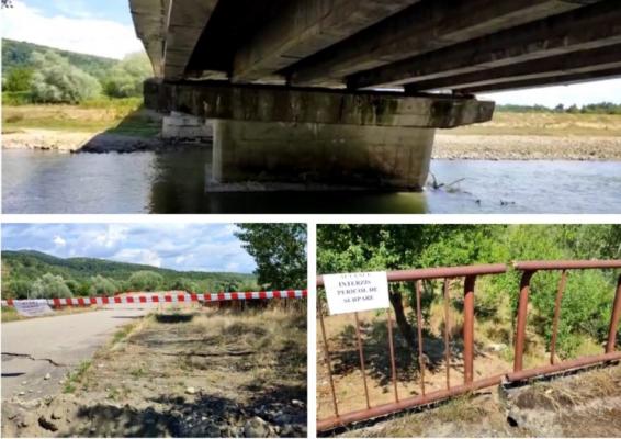 Al treilea pod distrus în acest an: locuitorii dintr-o comună din Caraş-Severin trebuie să ocoleasă 25 de kilometri pentru a trece în satul vecin