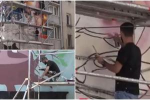 Artă stradală la Ploieşti. Clădirile gri din oraş, transformate în opere de artă