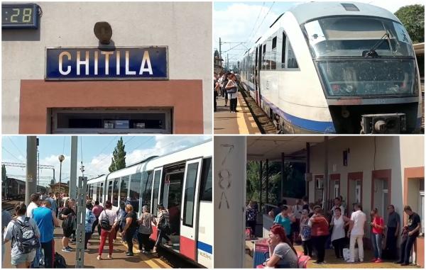 Un tren de călători care a plecat din Bucureşti s-a stricat în prima staţie, la Chitila. Călători: "Am mers cu 15 la oră"